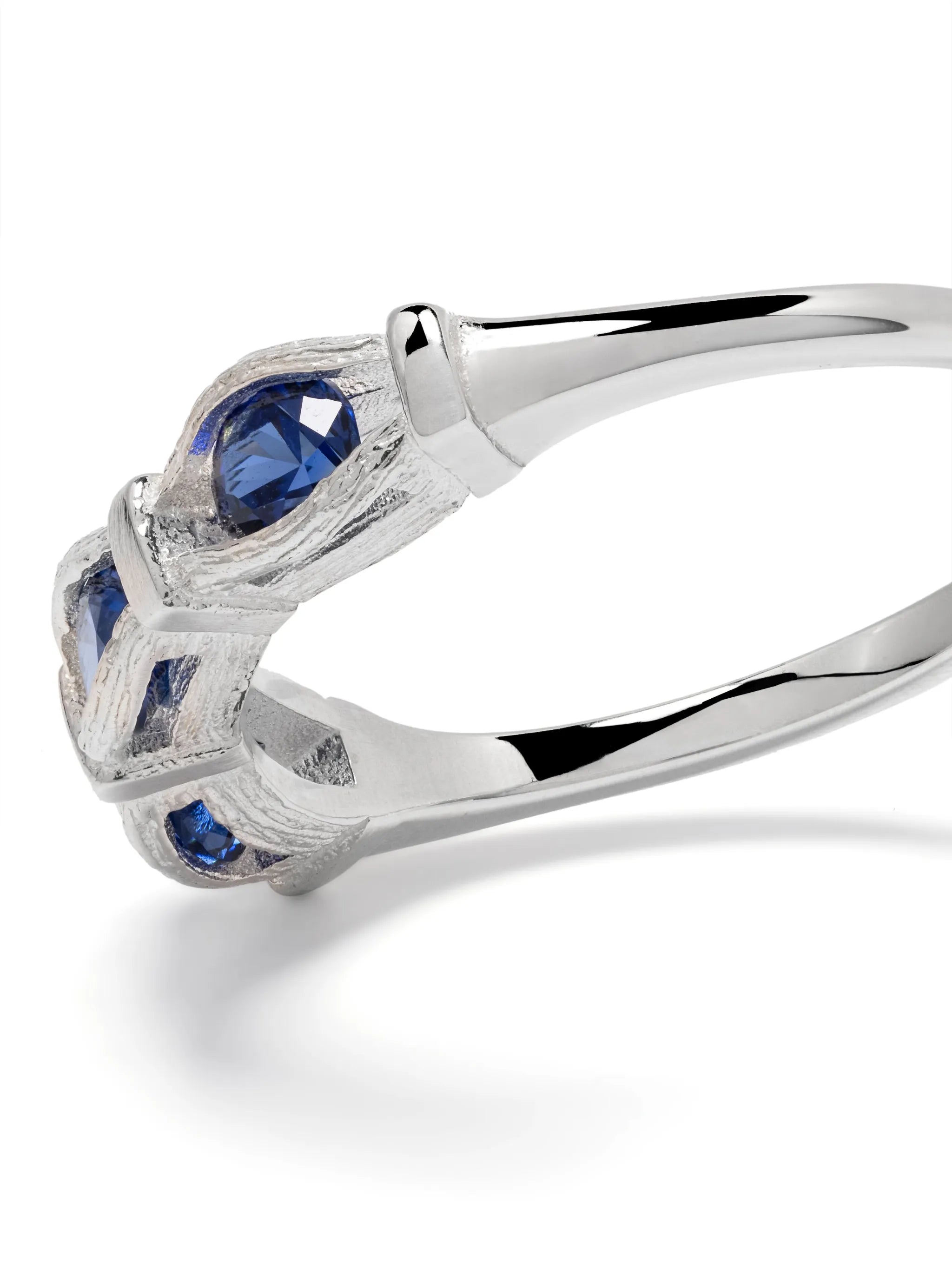 Sacred Oak blue sapphire ring