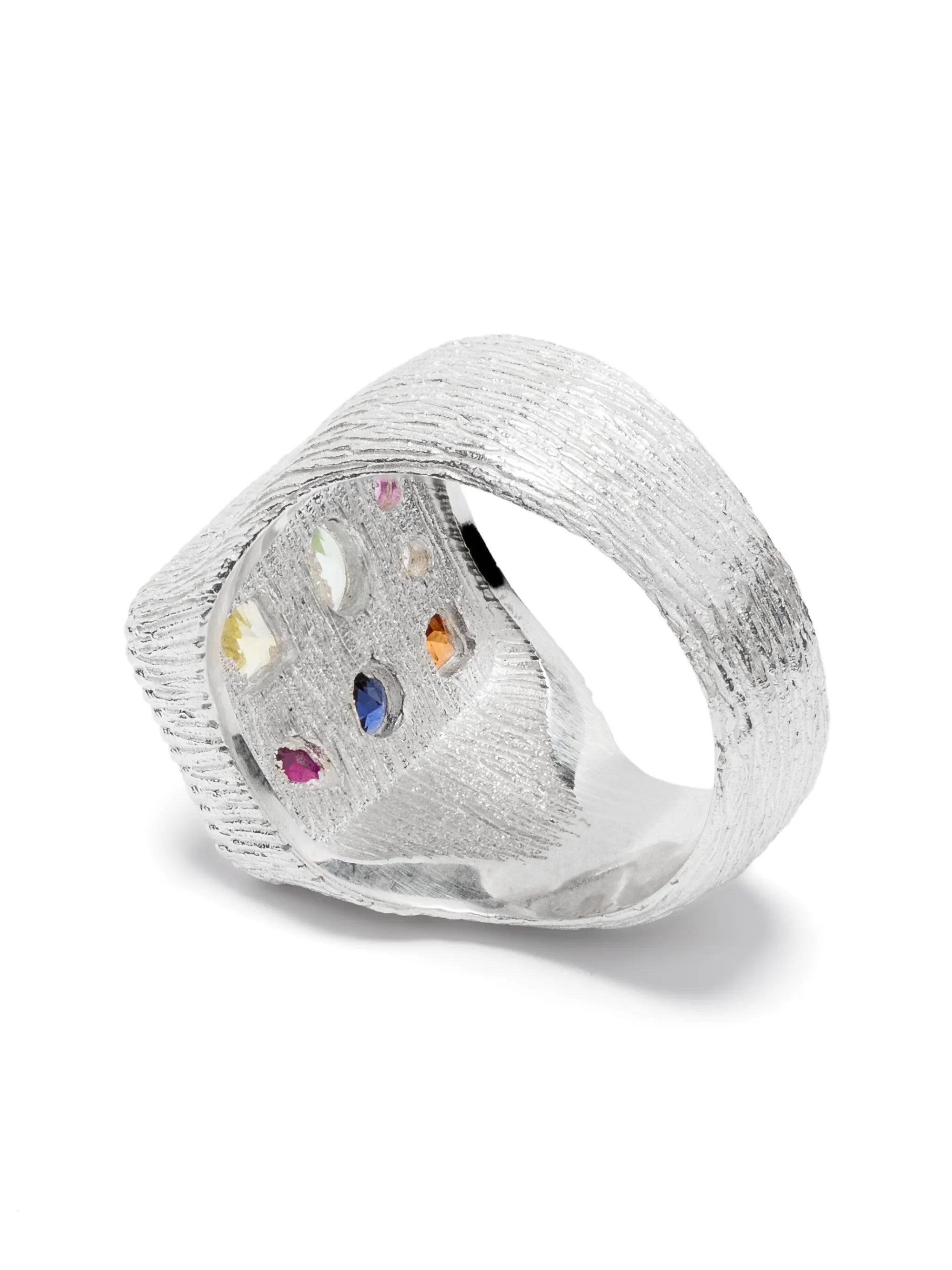 Cottage Garden multi-sapphire signet ring