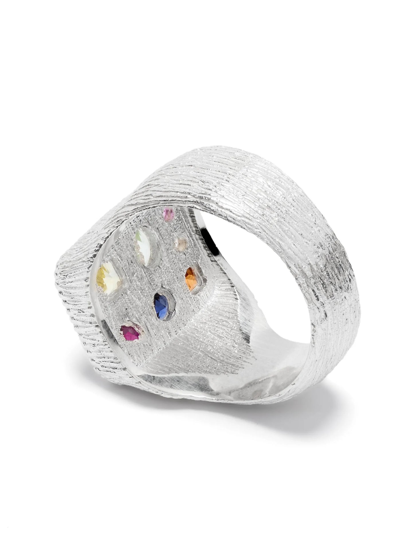 Cottage Garden multi-sapphire signet ring