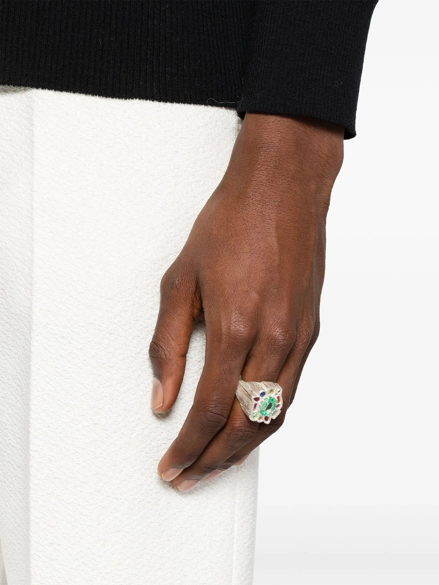 Cottage Garden multi-sapphire cocktail ring