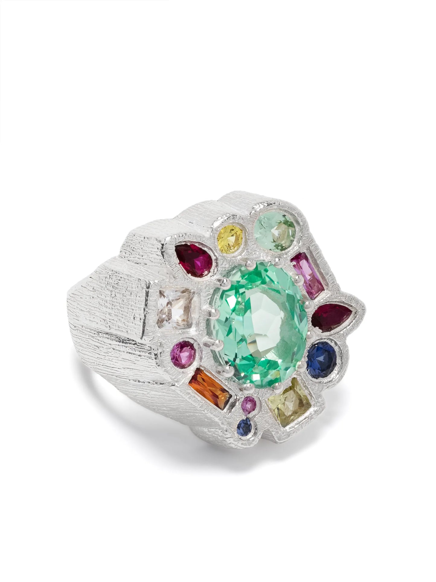 Cottage Garden multi-sapphire cocktail ring