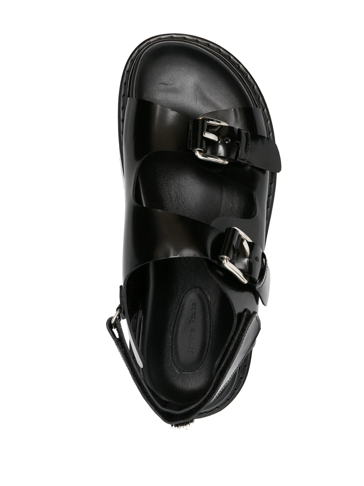peral-detail leather flatform sandals