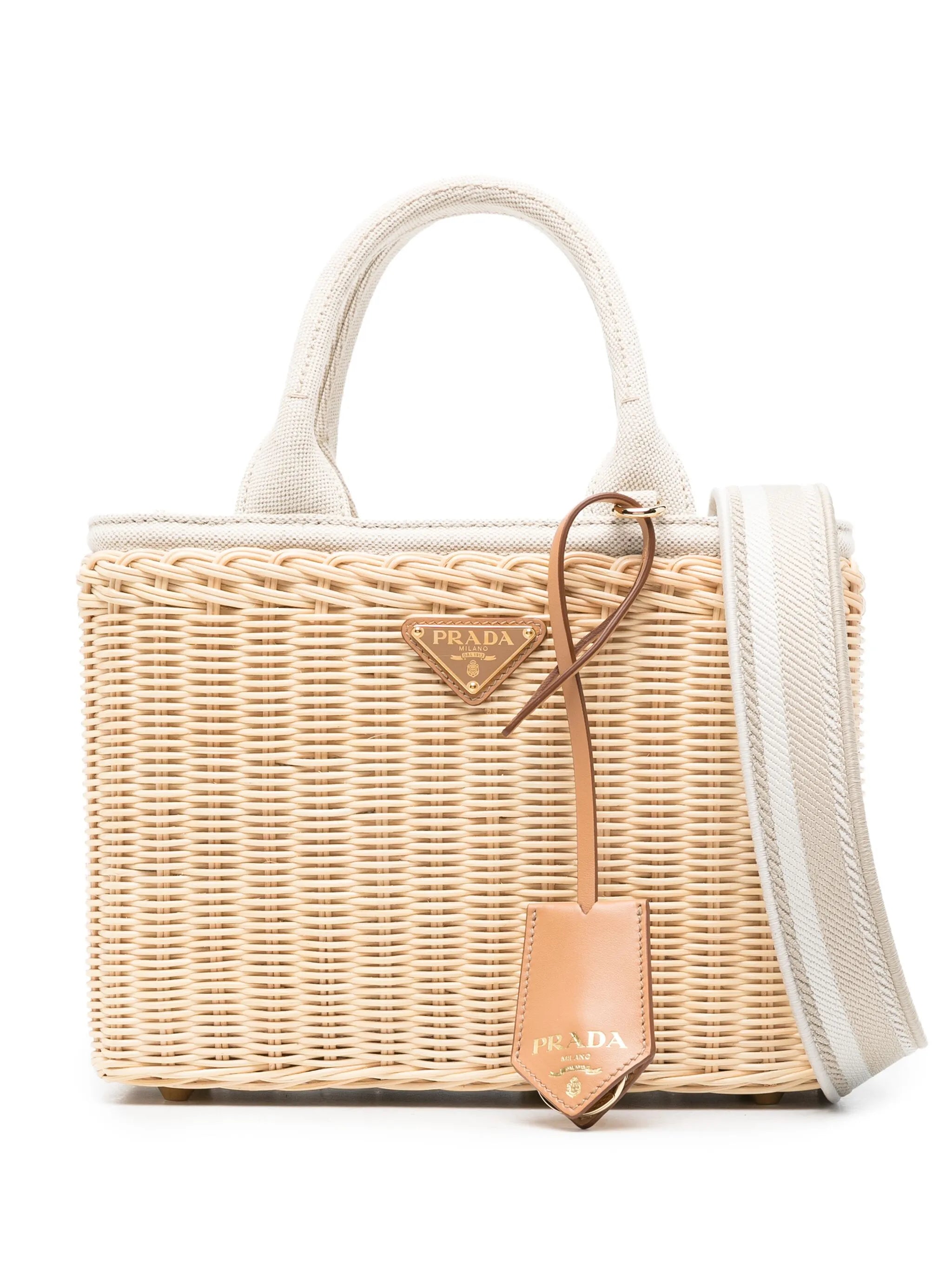 medium Wicker Triangle-logo tote bag
