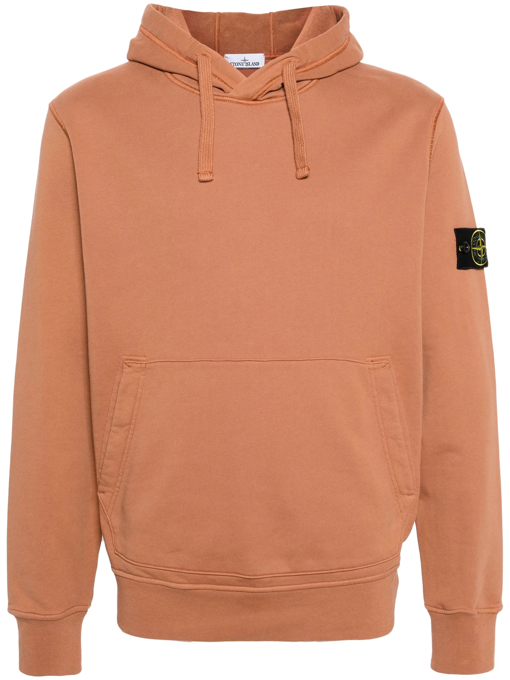 Compass-badge cotton hoodie