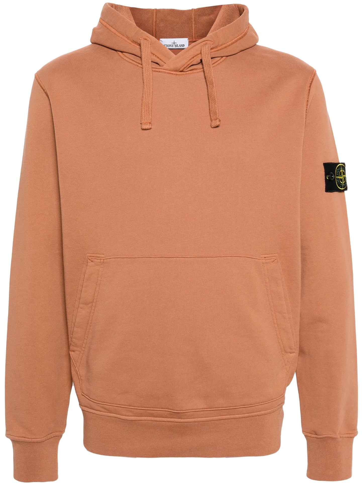 Compass-badge cotton hoodie