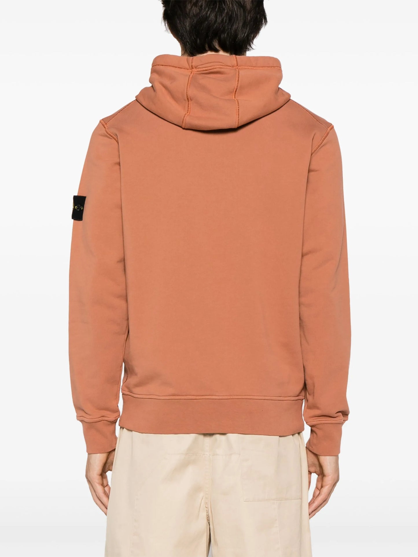 Compass-badge cotton hoodie