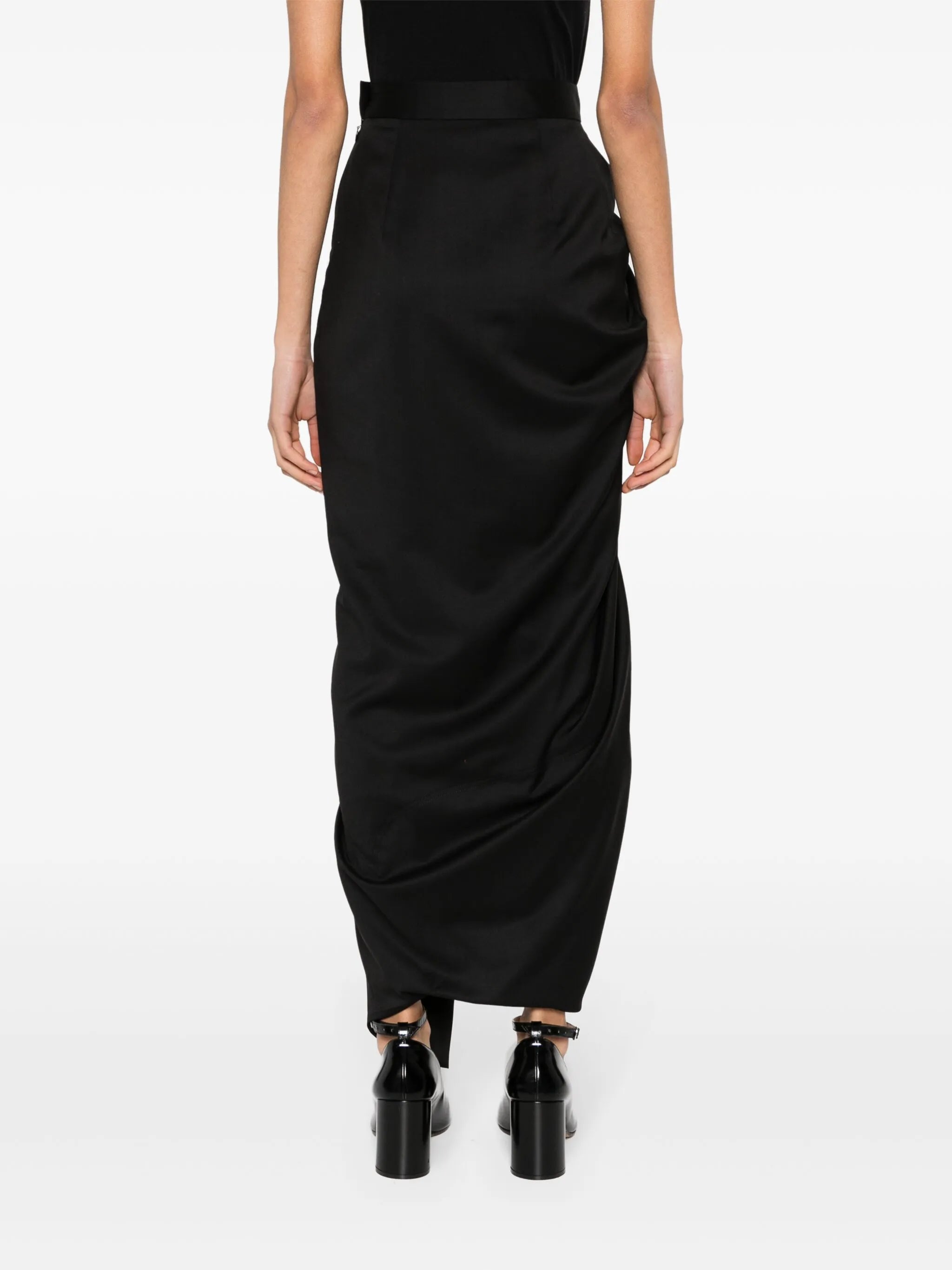 draped-detail skirt