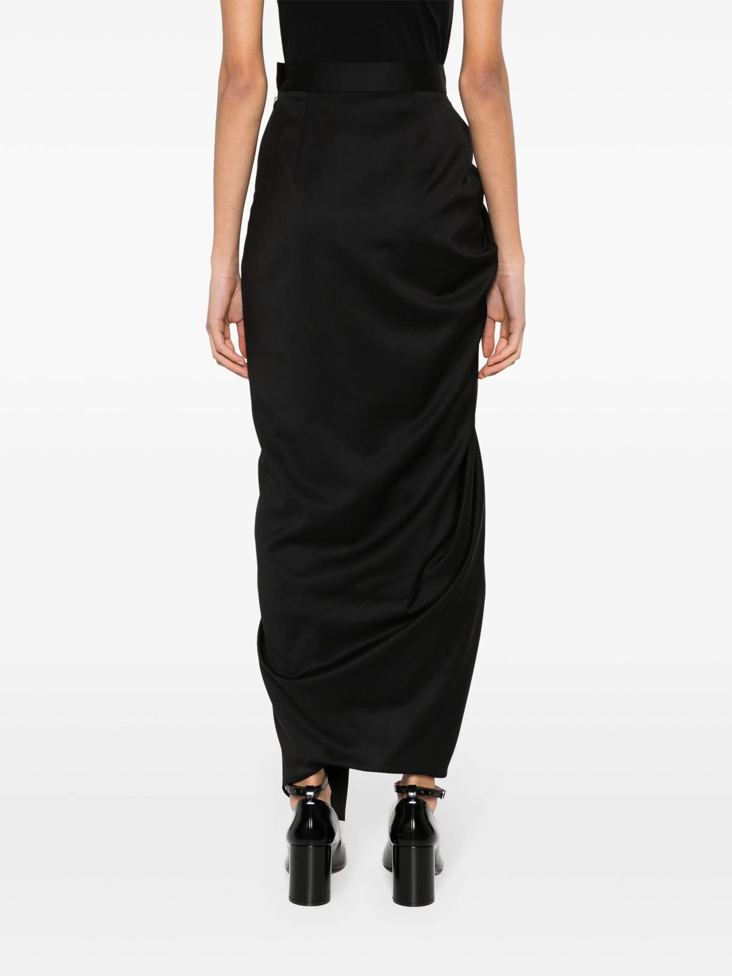 draped-detail skirt