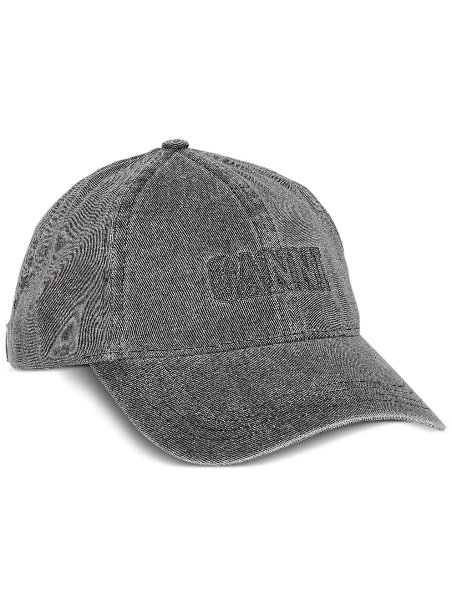 logo-embroidered denim cap