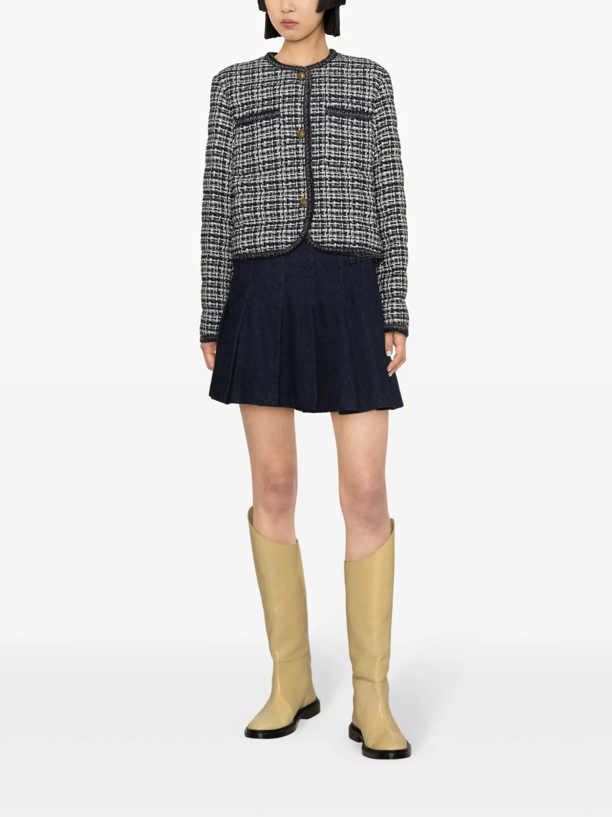 Eliadi tweed down jacket