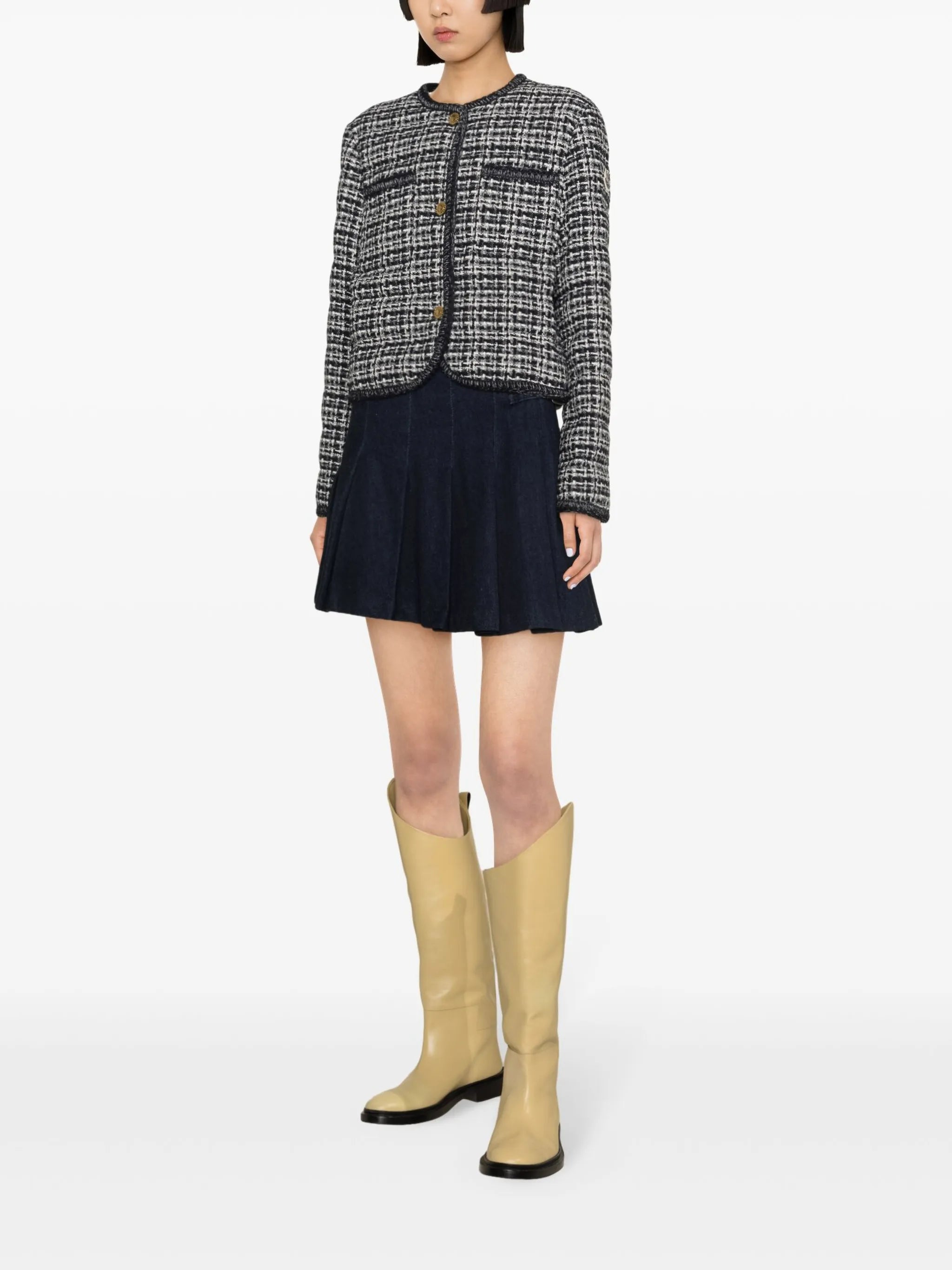 Eliadi tweed down jacket
