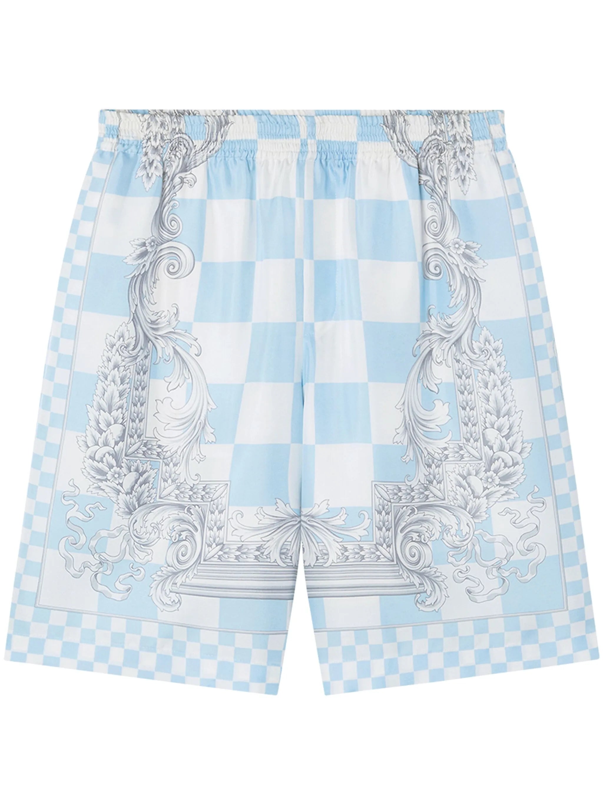 Medusa Contrasto silk shorts