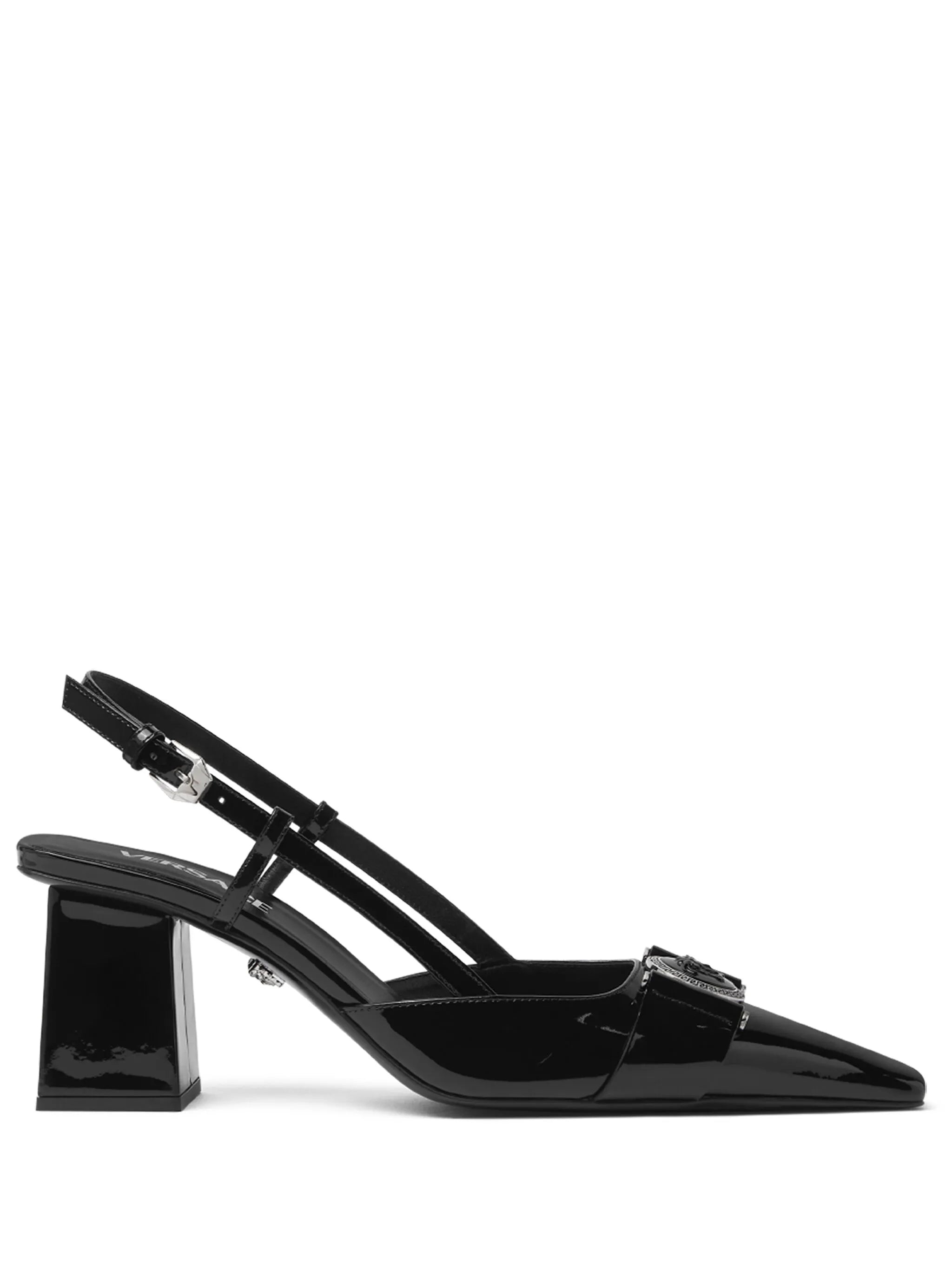 Medusa Head leather pumps