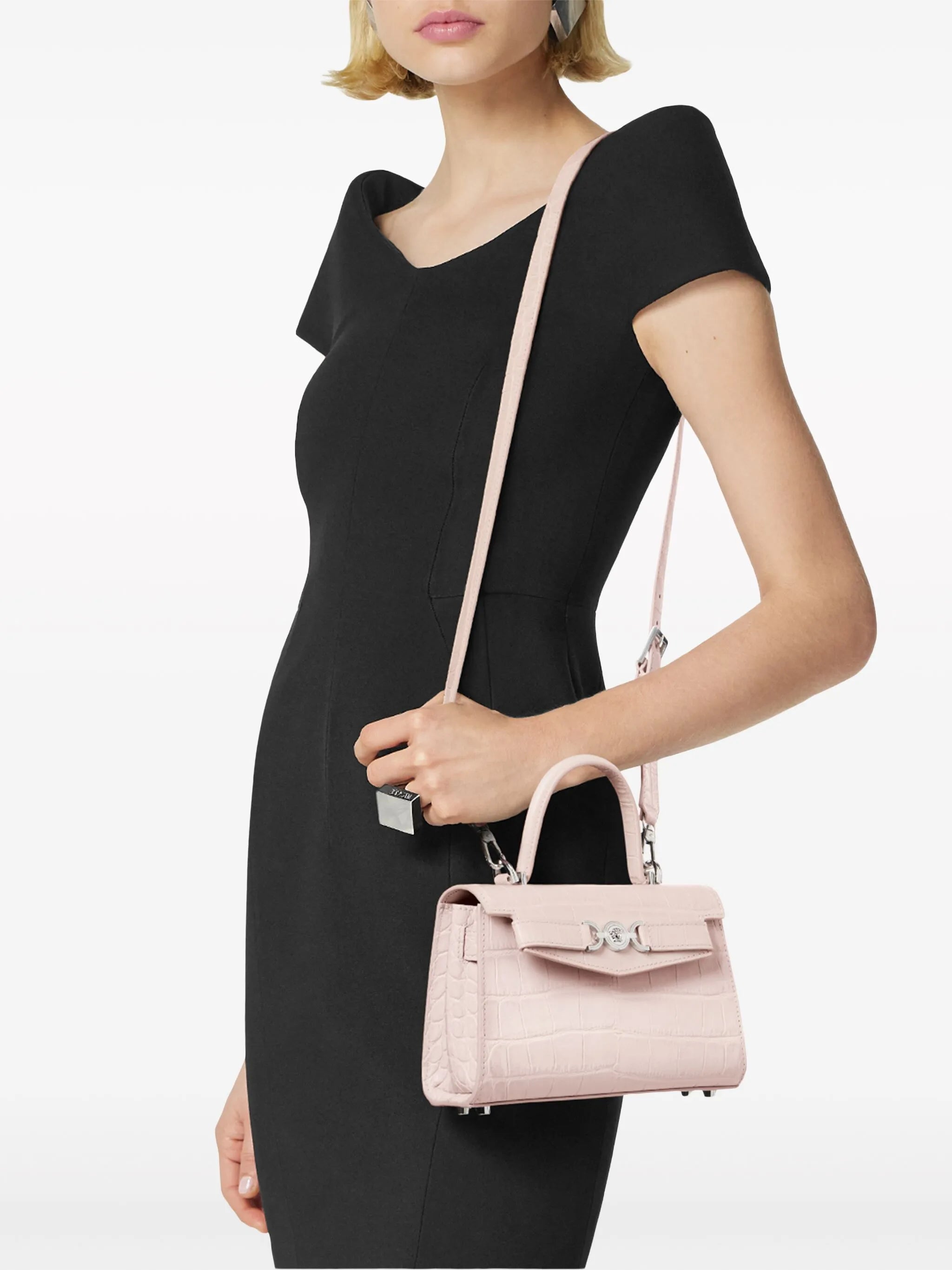 small Medusa '95 croc-effect tote bag