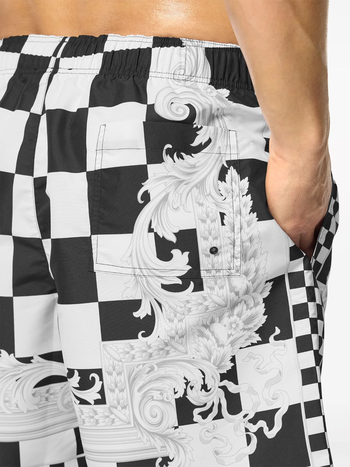 Barocco-print swim shorts