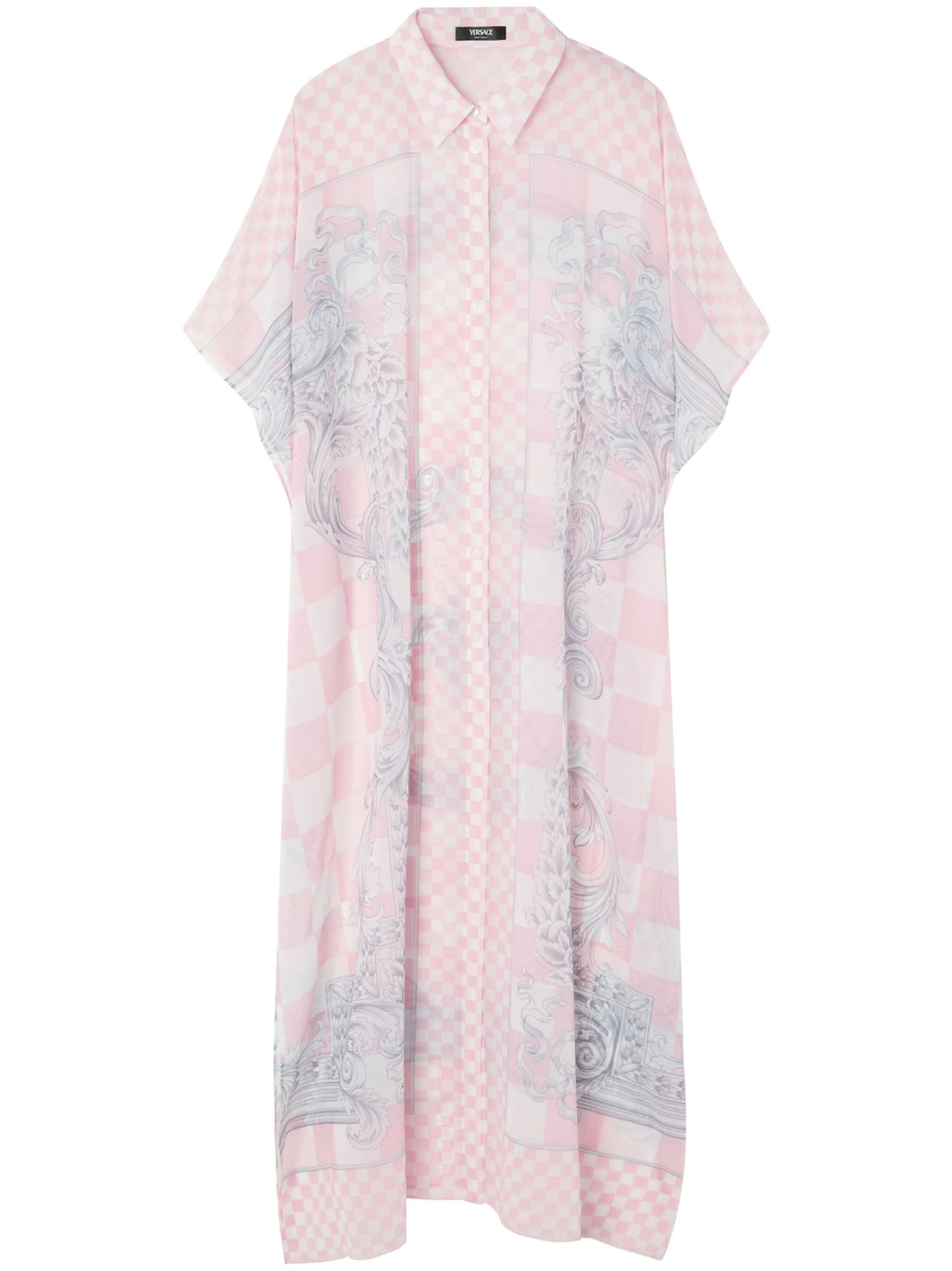 Barocco check-print shirtdress