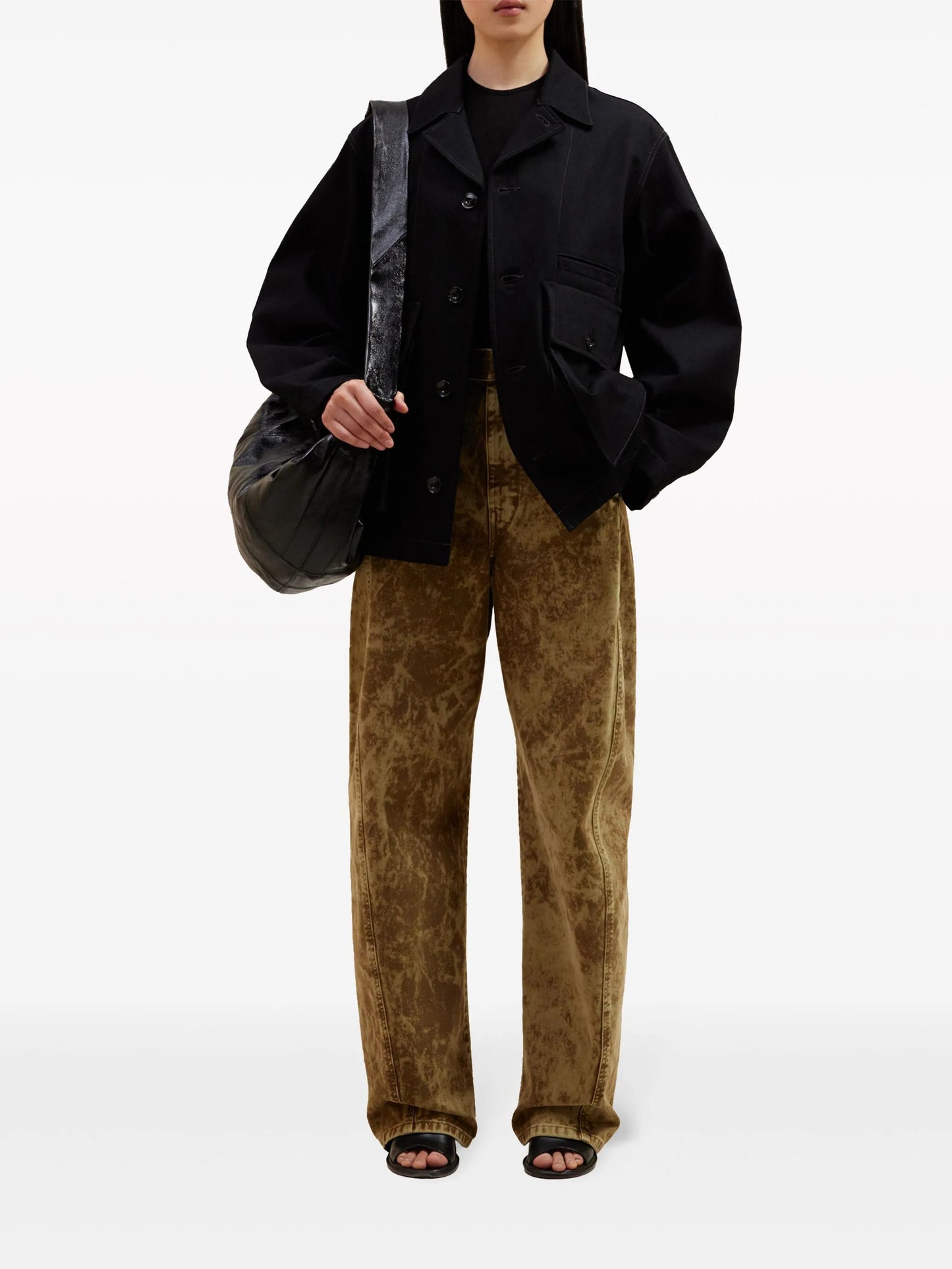 Boxy cotton shirt jacket