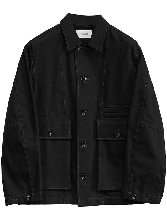 Boxy cotton shirt jacket