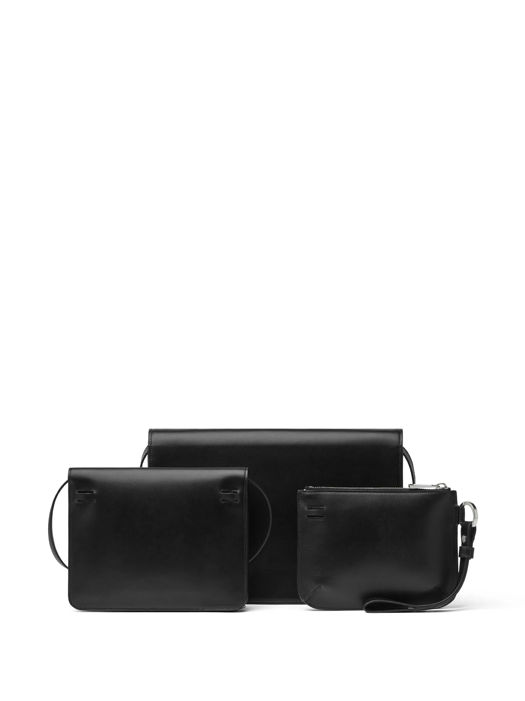 logo-appliqué leather shoulder bag