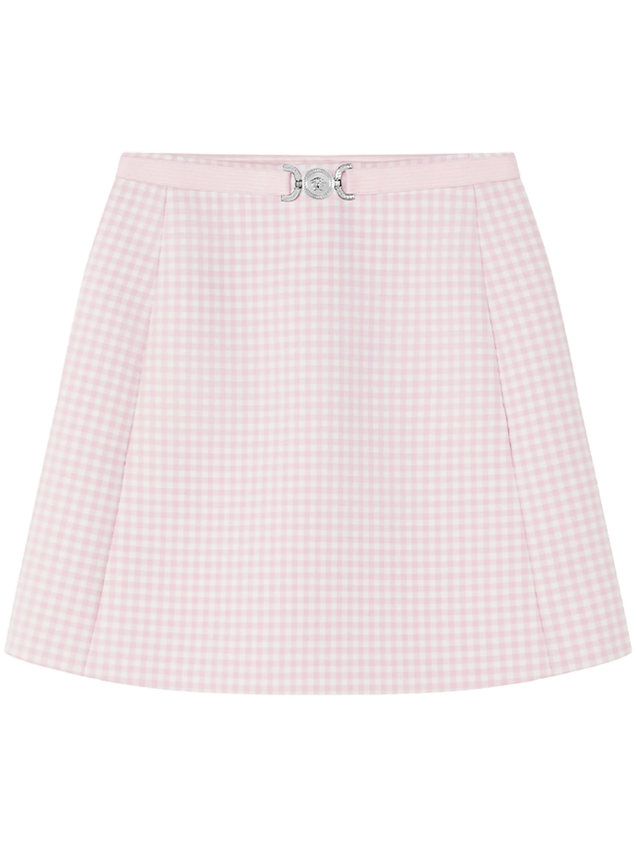 Medusa Biggie gingham-check miniskirt