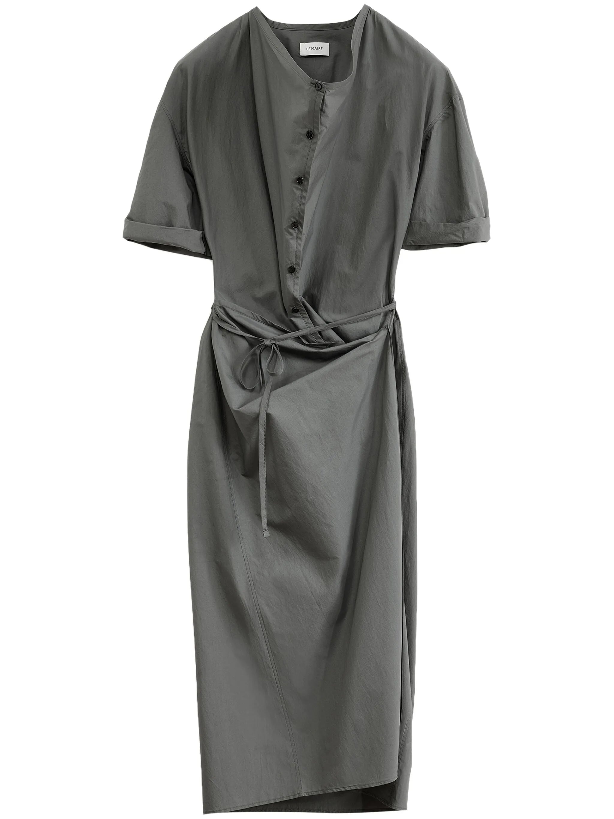 short-sleeve wrap dress