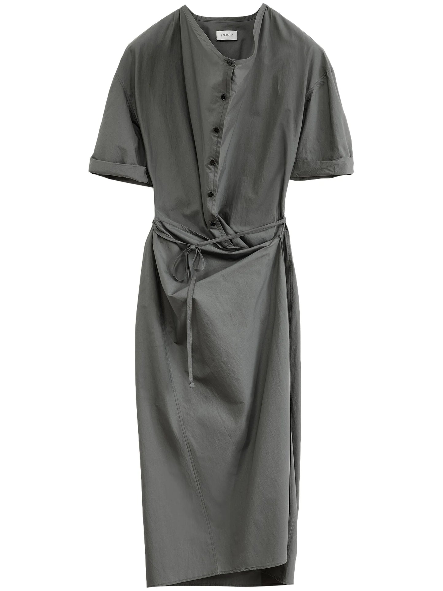 short-sleeve wrap dress
