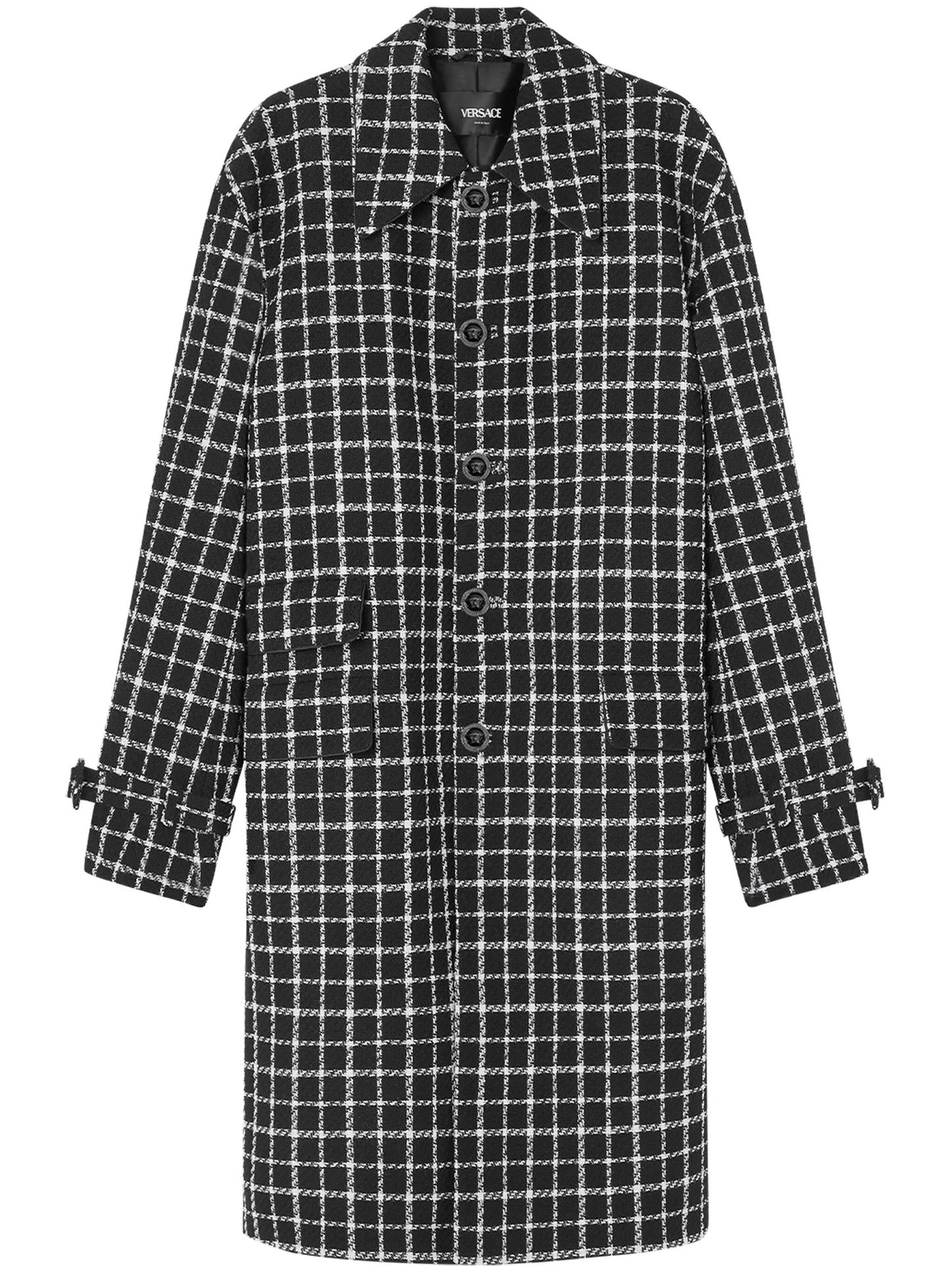 checked single-breasted blazer