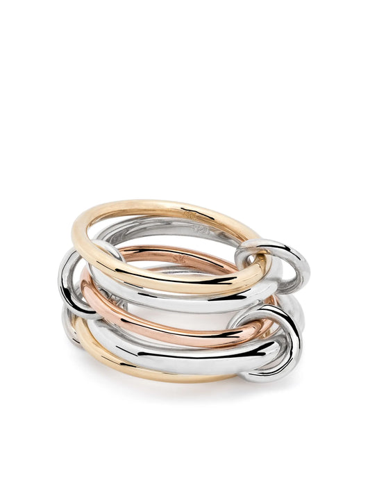 18kt yellow gold and sterling silver Mila MX ring