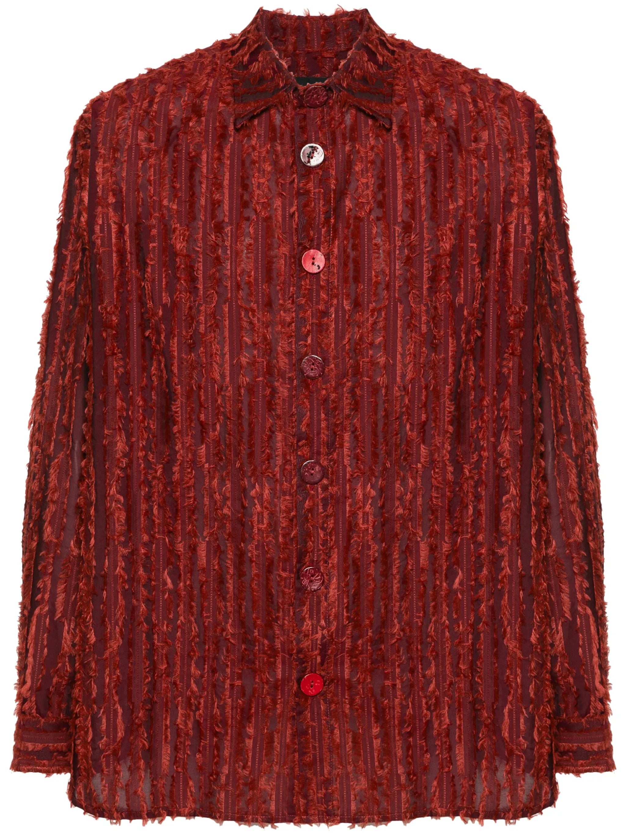 frayed striped shirt