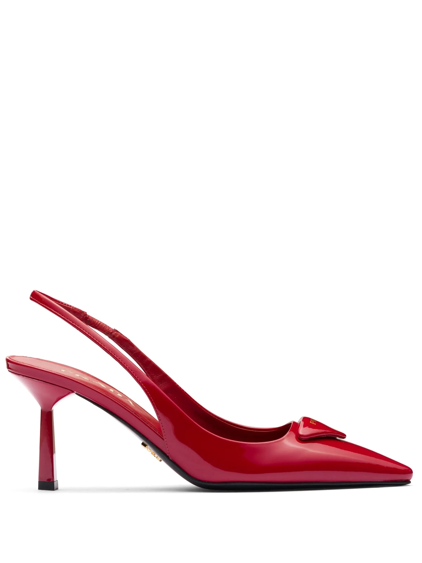 triangle-logo 75mm slingback pumps