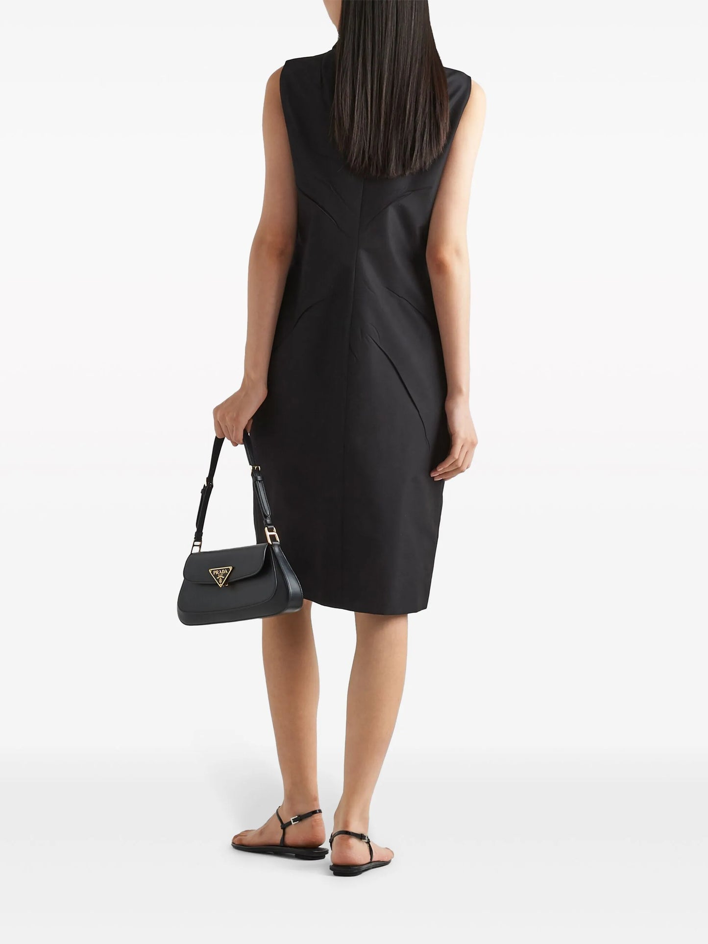 half-zip midi dress