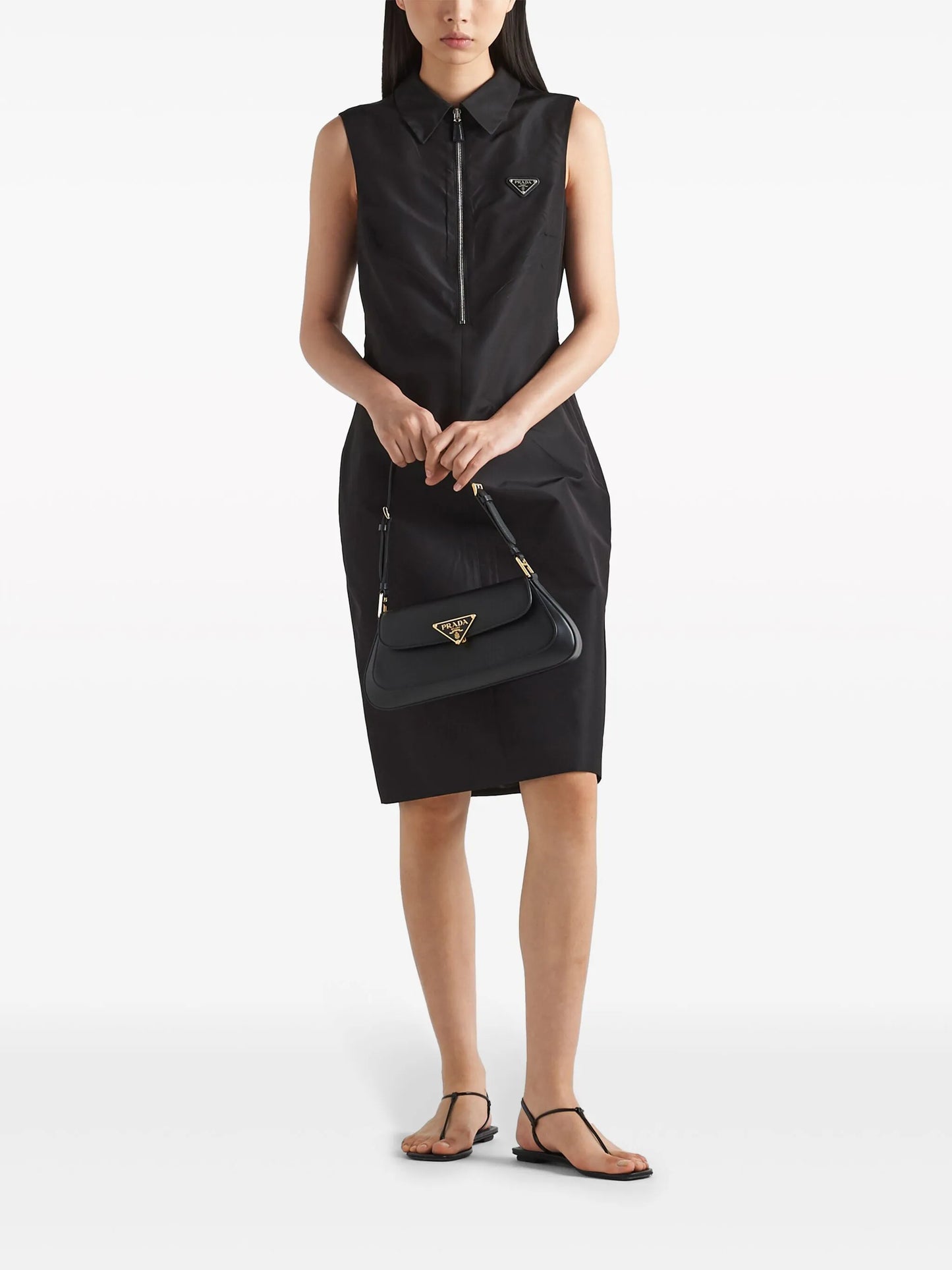 half-zip midi dress