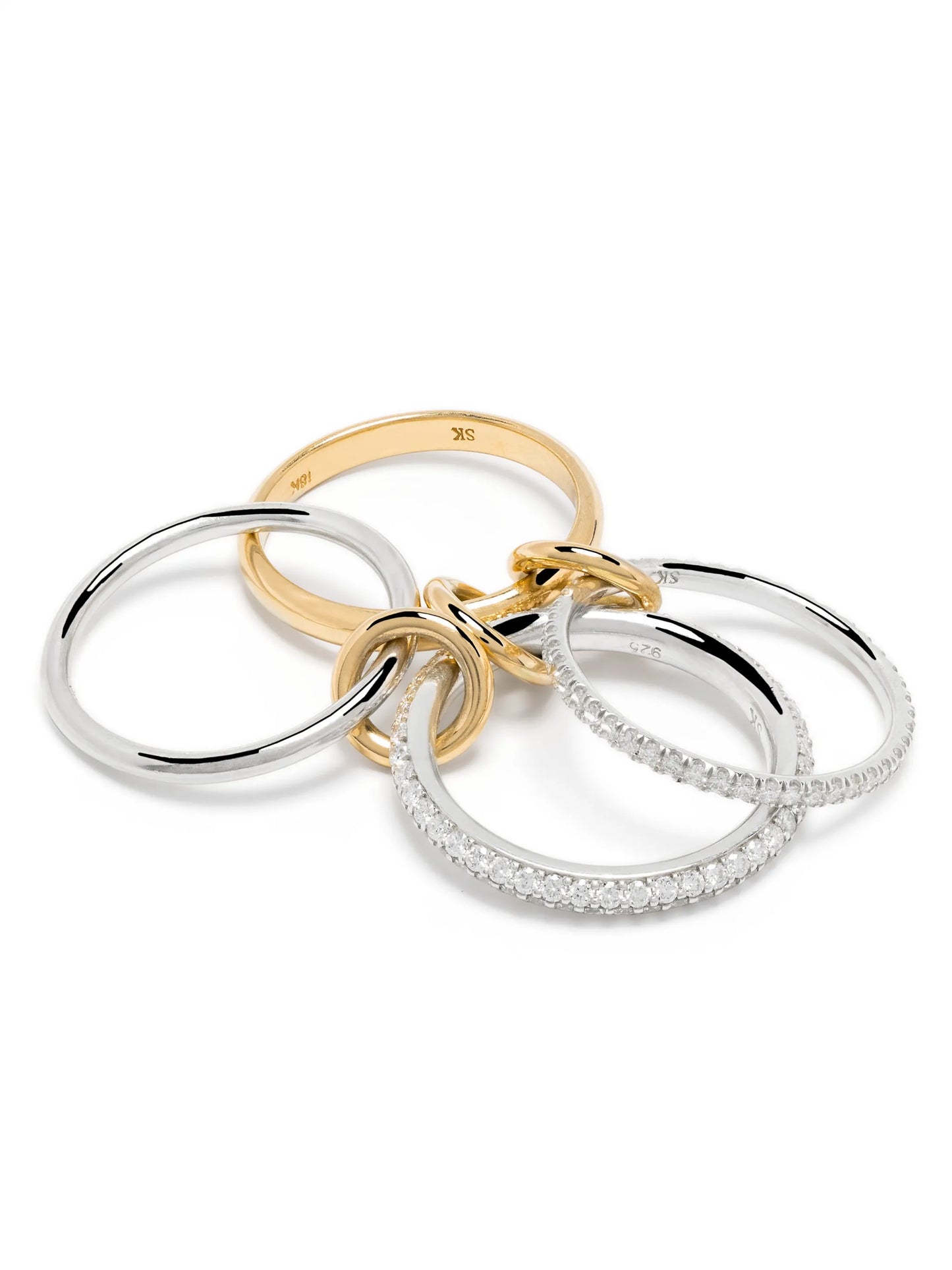 18kt yellow gold Vega Blanc Petite diamond ring