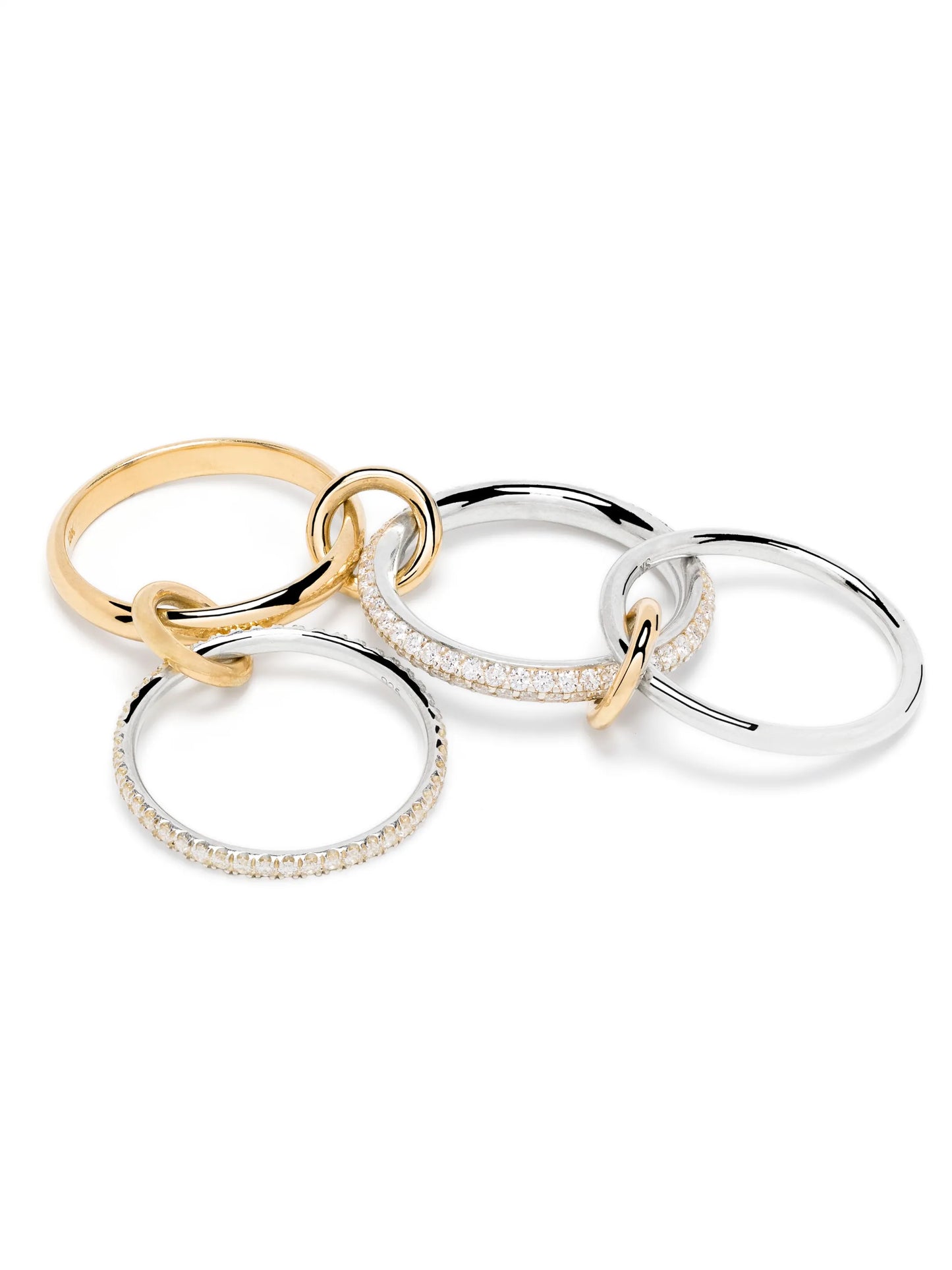 18kt yellow gold Vega Blanc Petite diamond ring