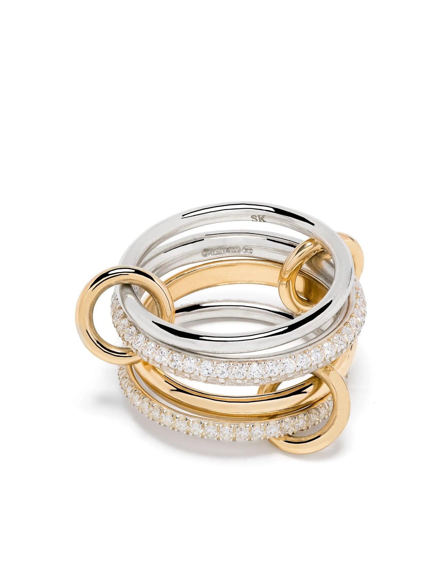 18kt yellow gold Vega Blanc Petite diamond ring