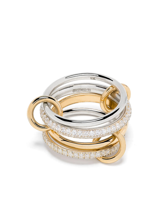 18kt yellow gold Vega Blanc Petite diamond ring
