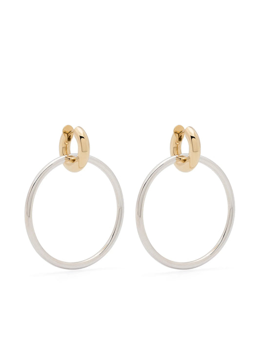 18kt yellow gold and sterling silver Casseus SG earrings