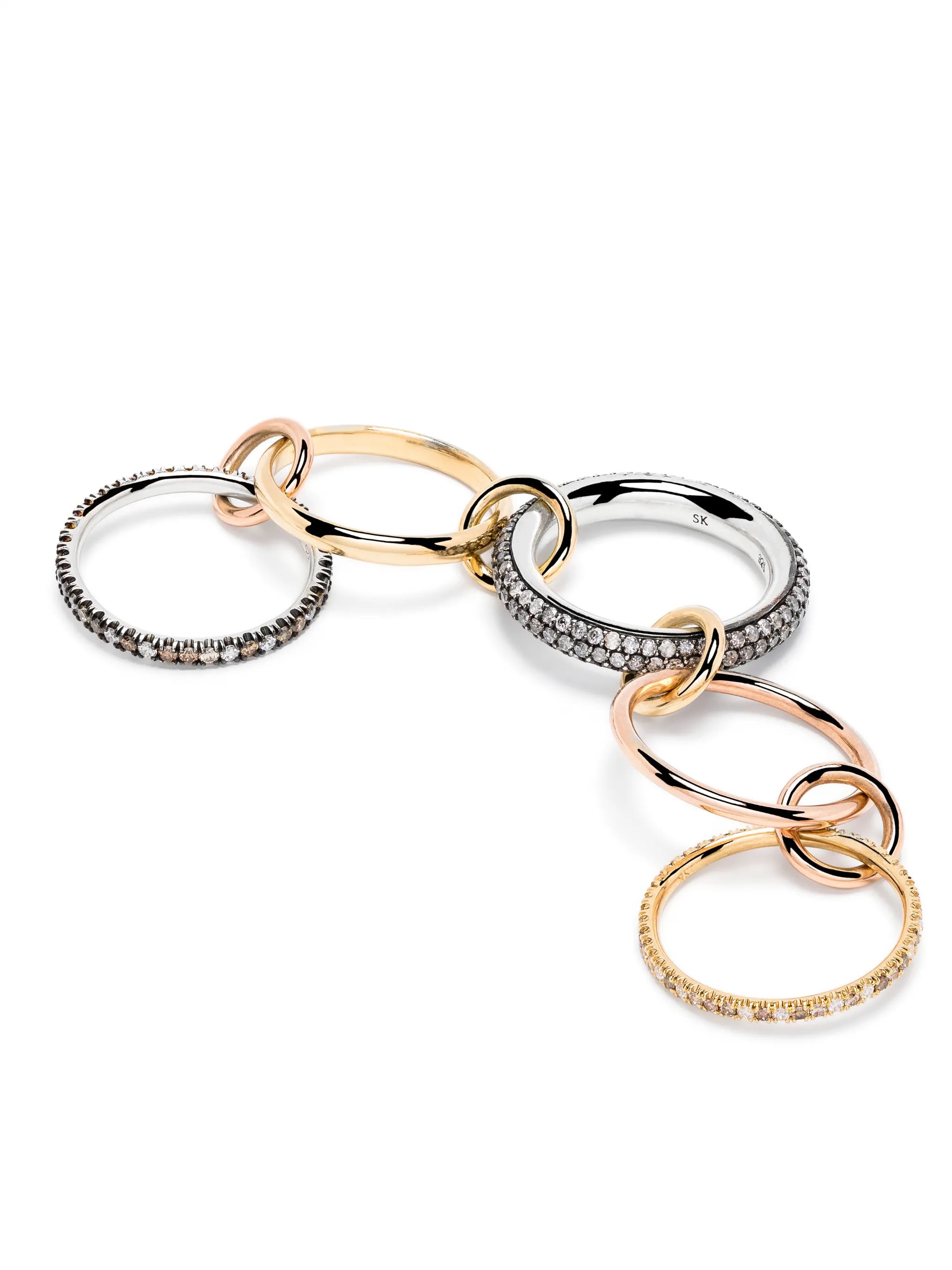 18kt gold and sterling silver Leo MX diamond ring