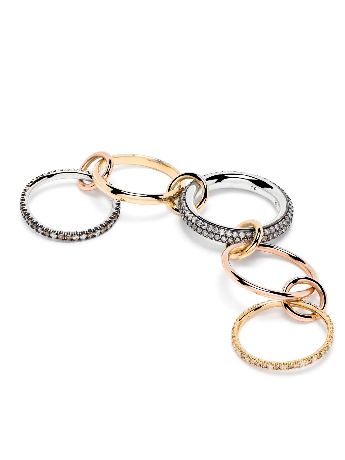 18kt gold and sterling silver Leo MX diamond ring