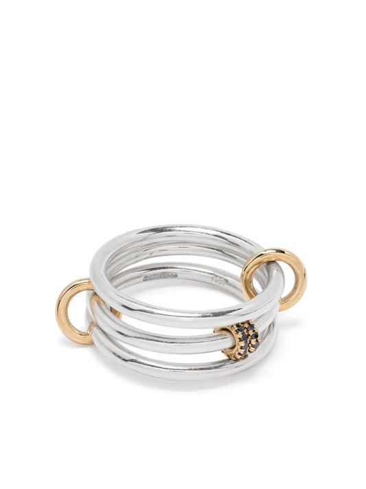 18kt yellow gold Dion SG Noir diamond rings