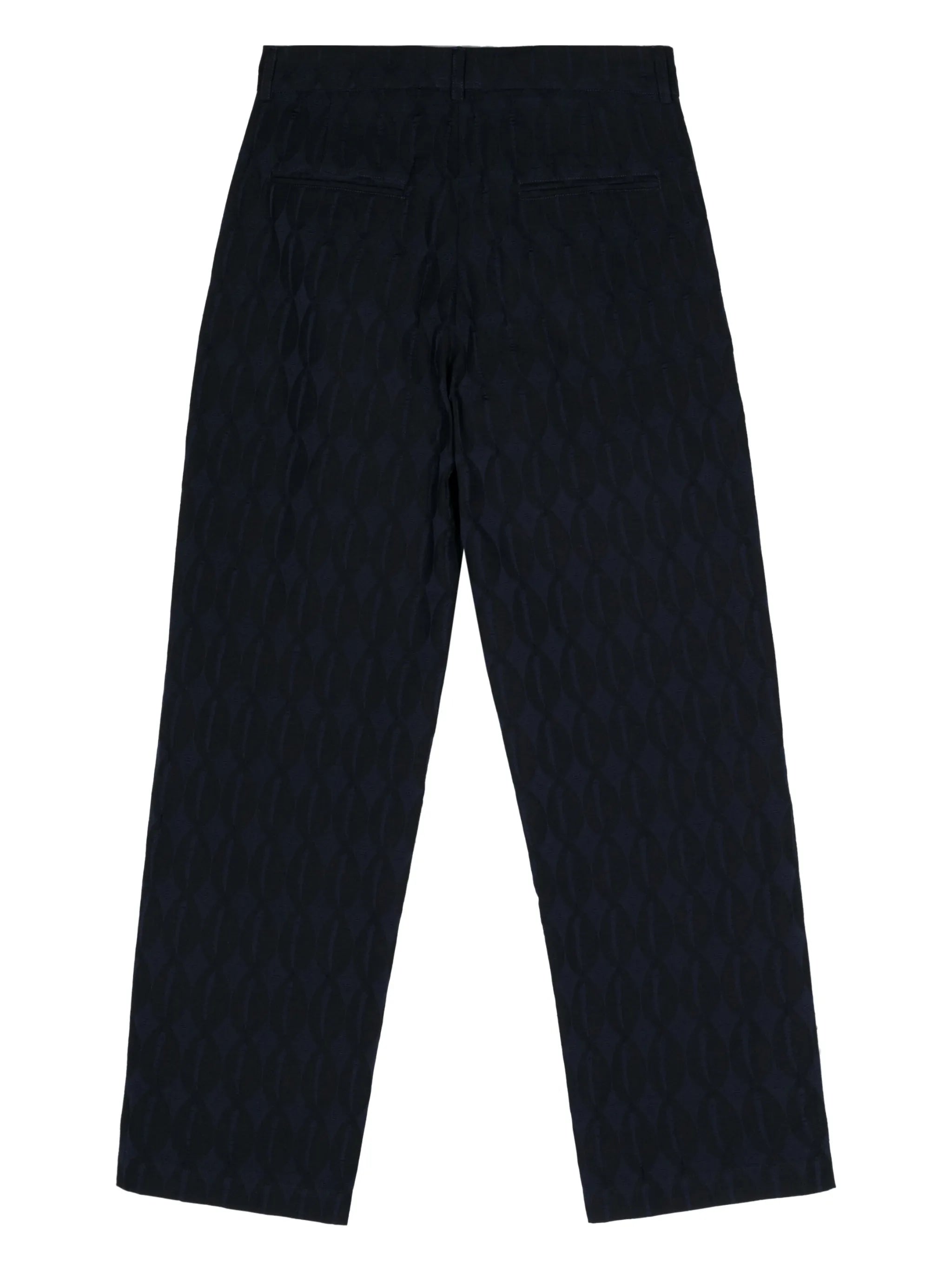 monogram-jacquard straight-leg trousers
