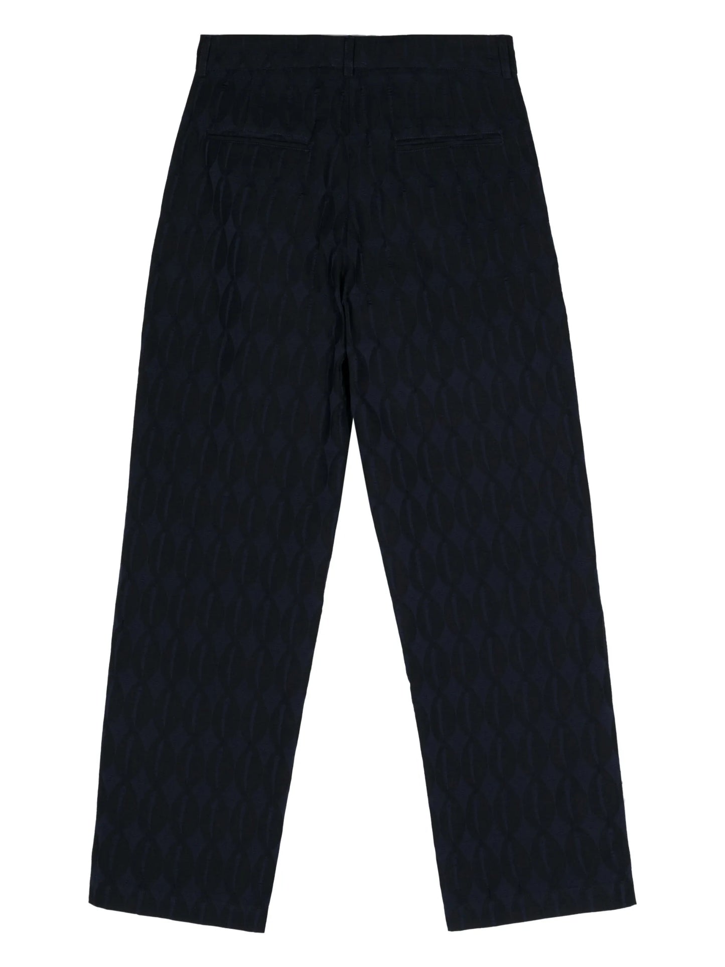 monogram-jacquard straight-leg trousers