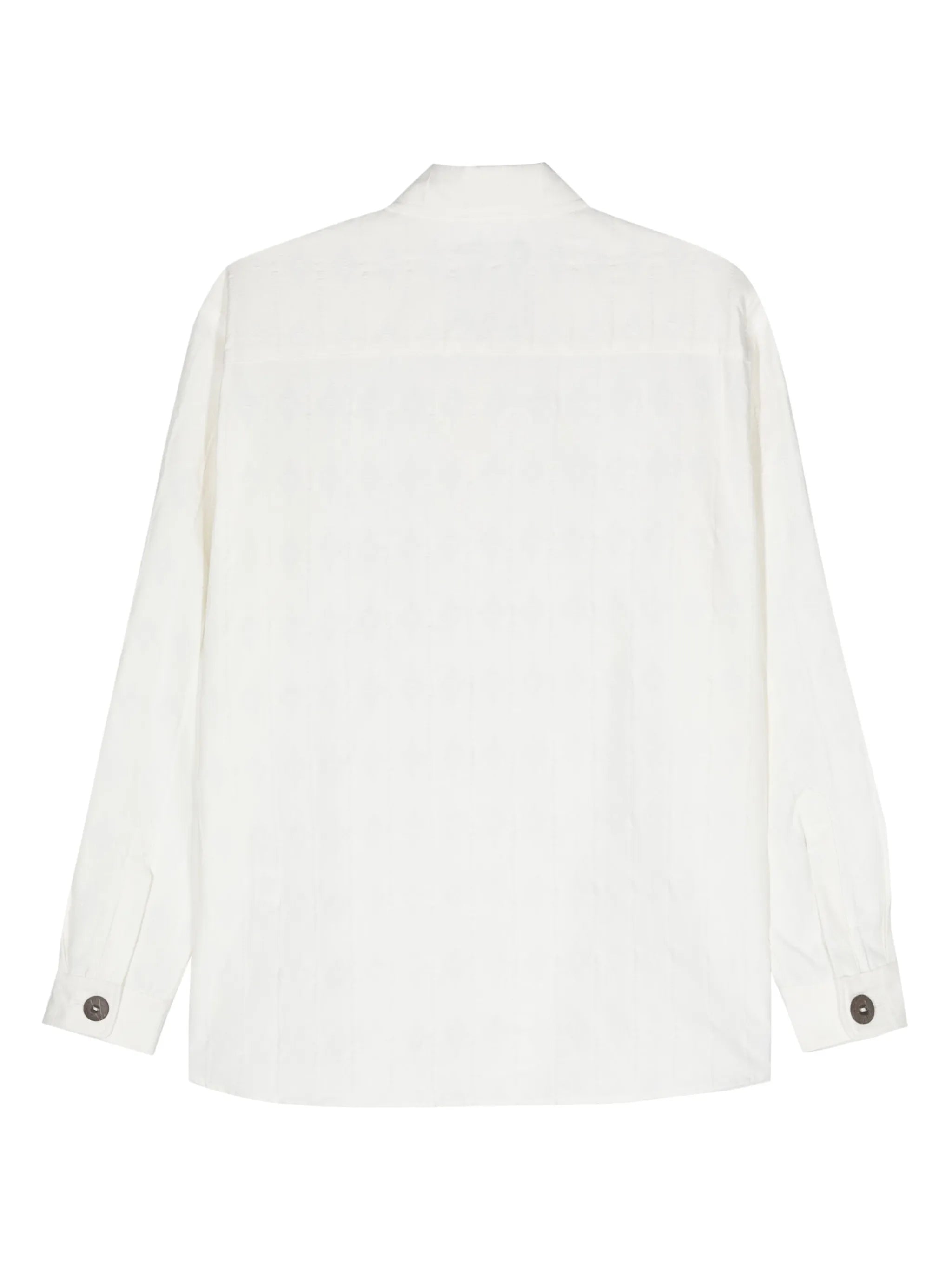 monogram-jacquard button-up shirt