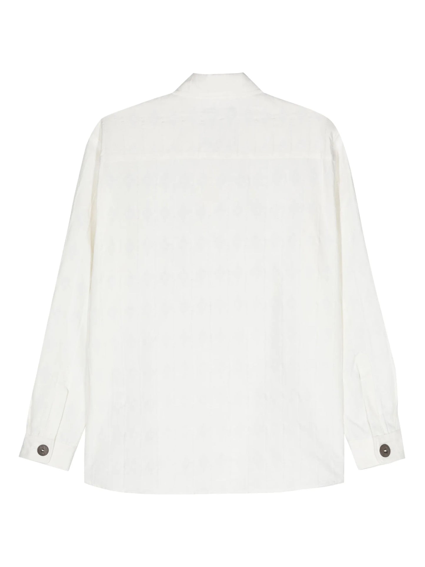 monogram-jacquard button-up shirt