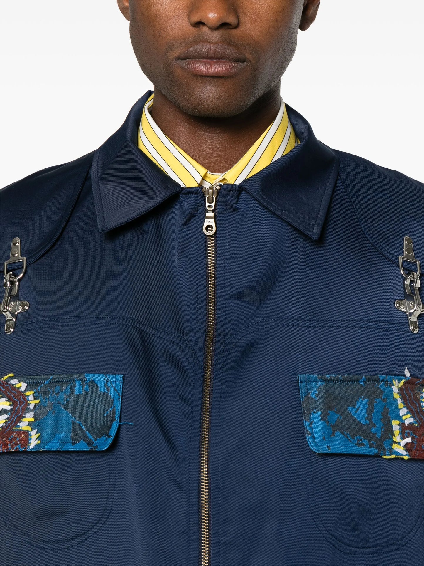 sleeveless twill waistcoat