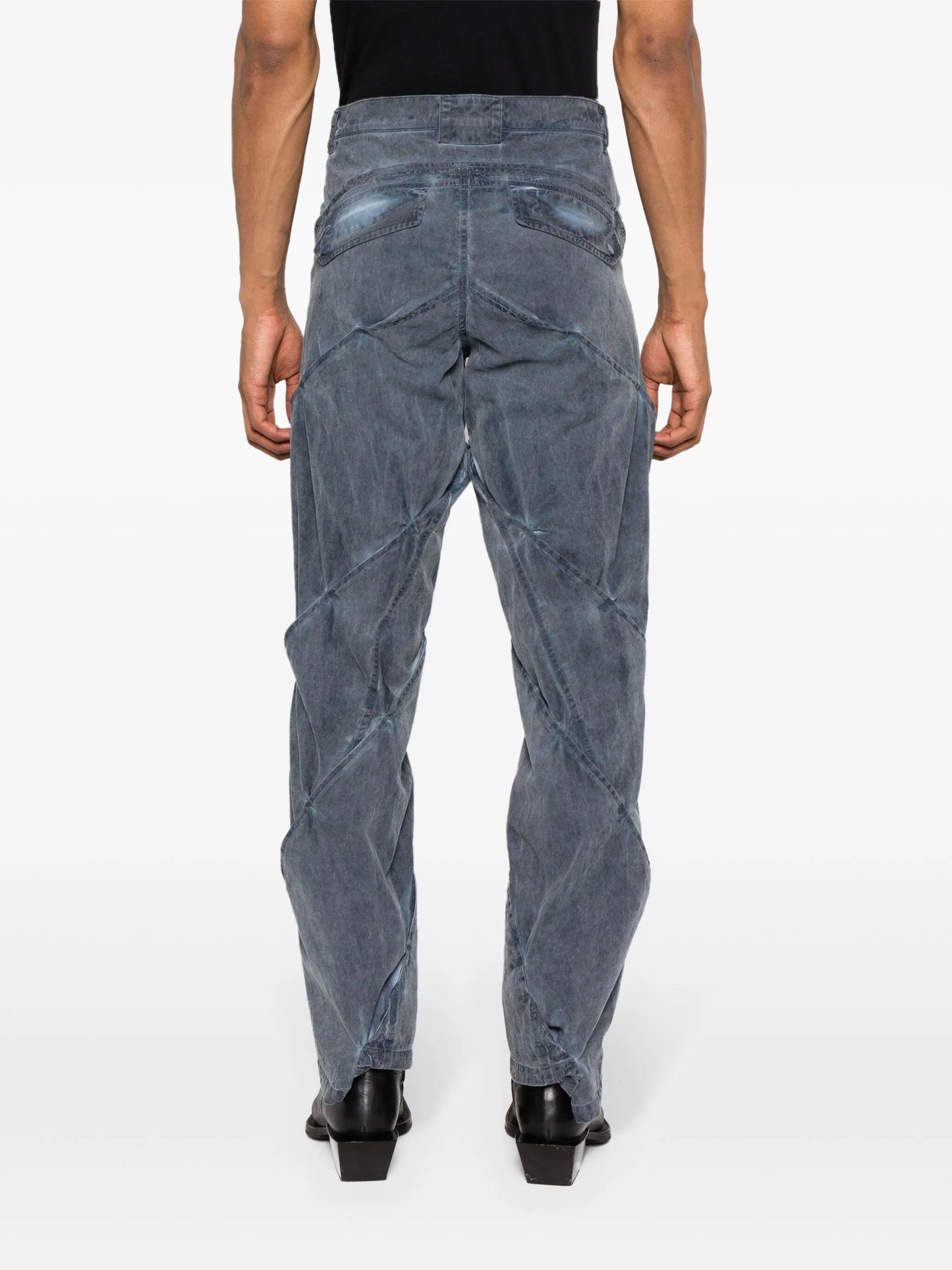 Gather-Twisted straight trousers