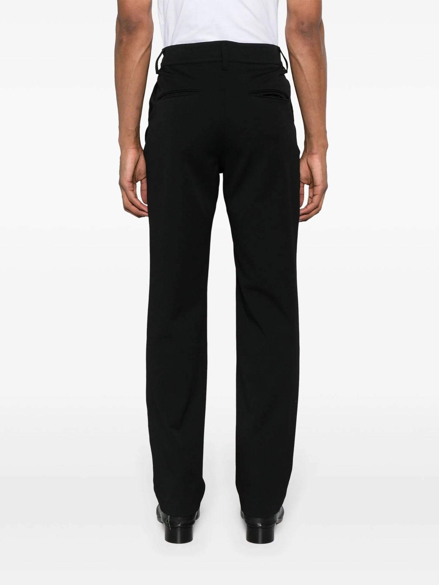 pleat-detailing straight-leg trousers
