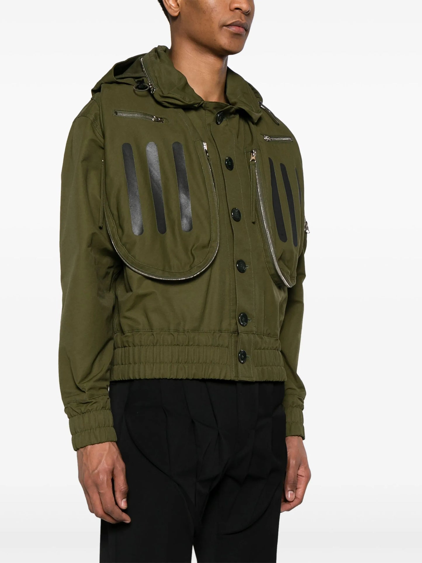 multi-pocket hooded jacket
