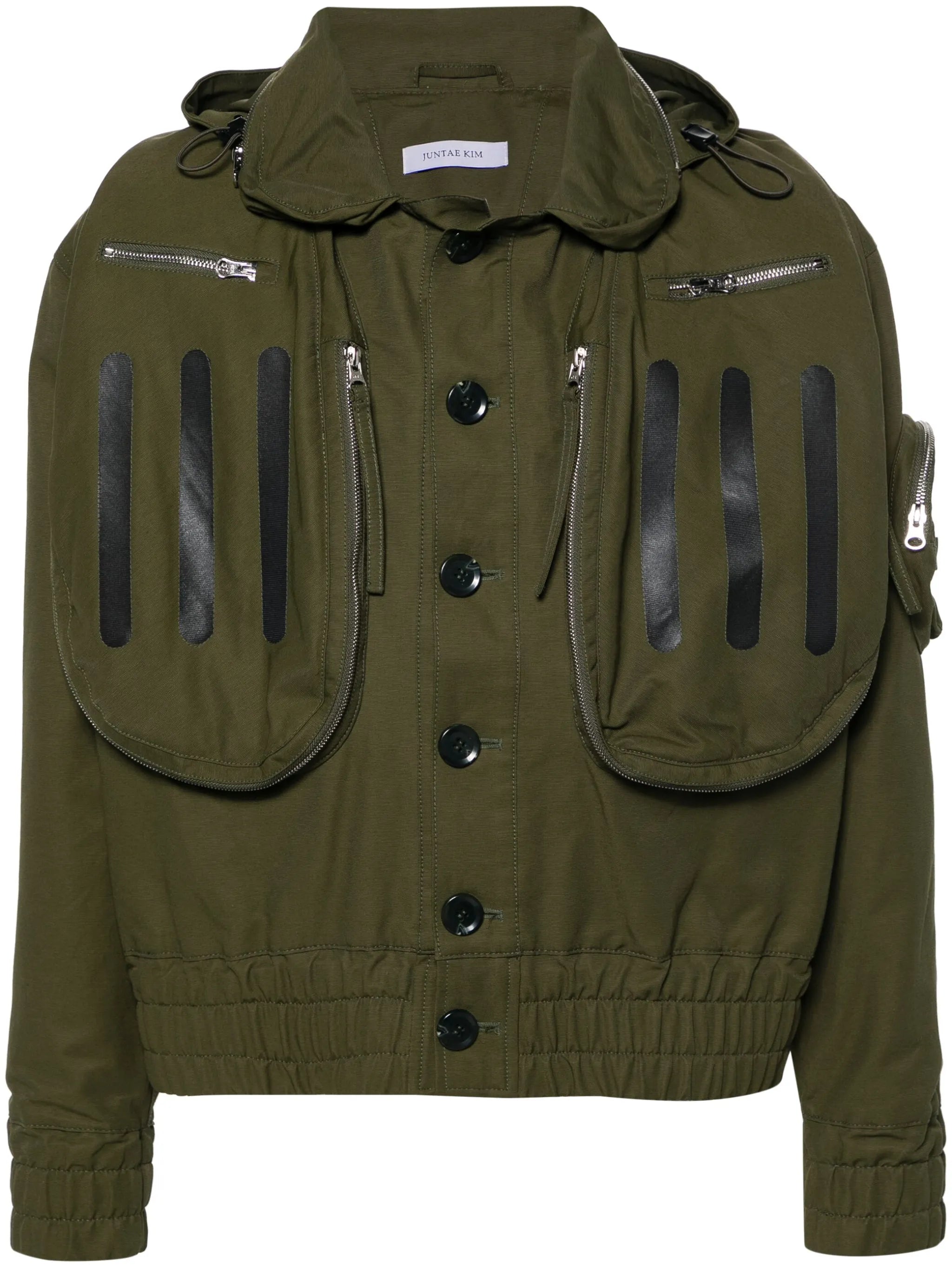 multi-pocket hooded jacket