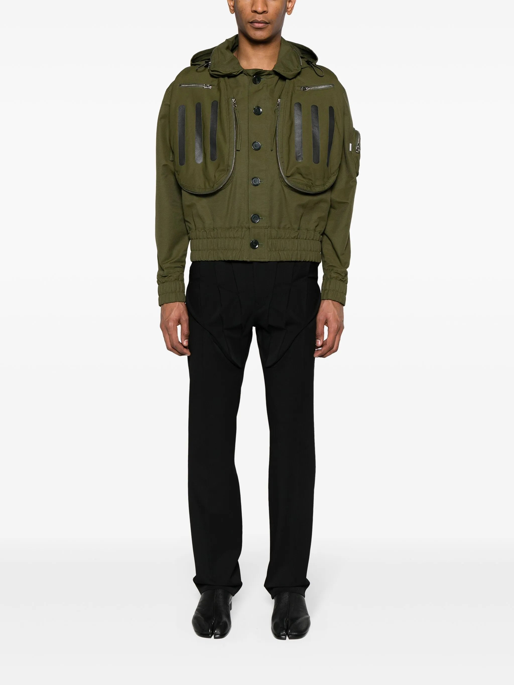 multi-pocket hooded jacket
